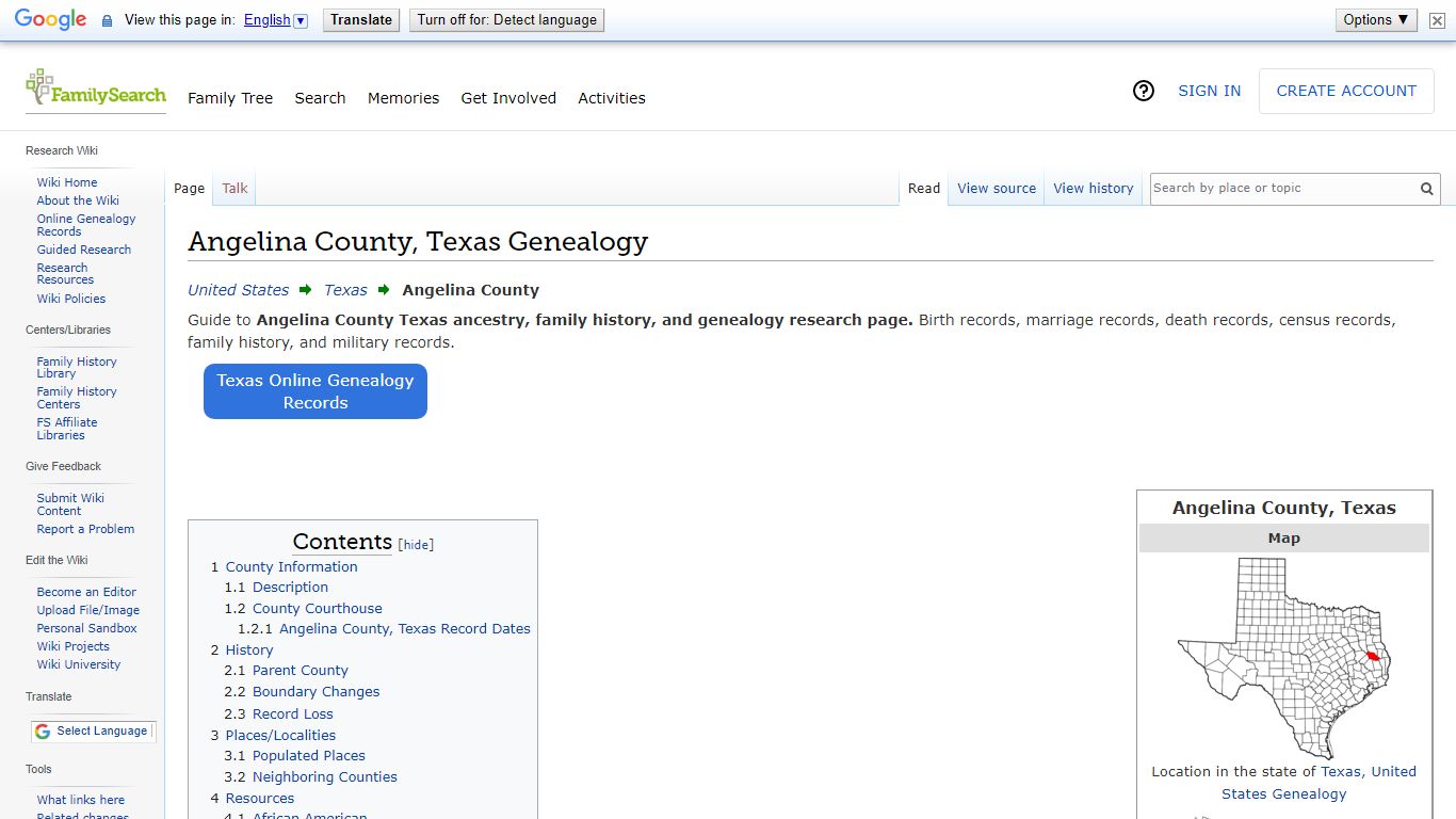 Angelina County, Texas Genealogy • FamilySearch